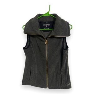 Calvin Klein performance vest grey gold hardware